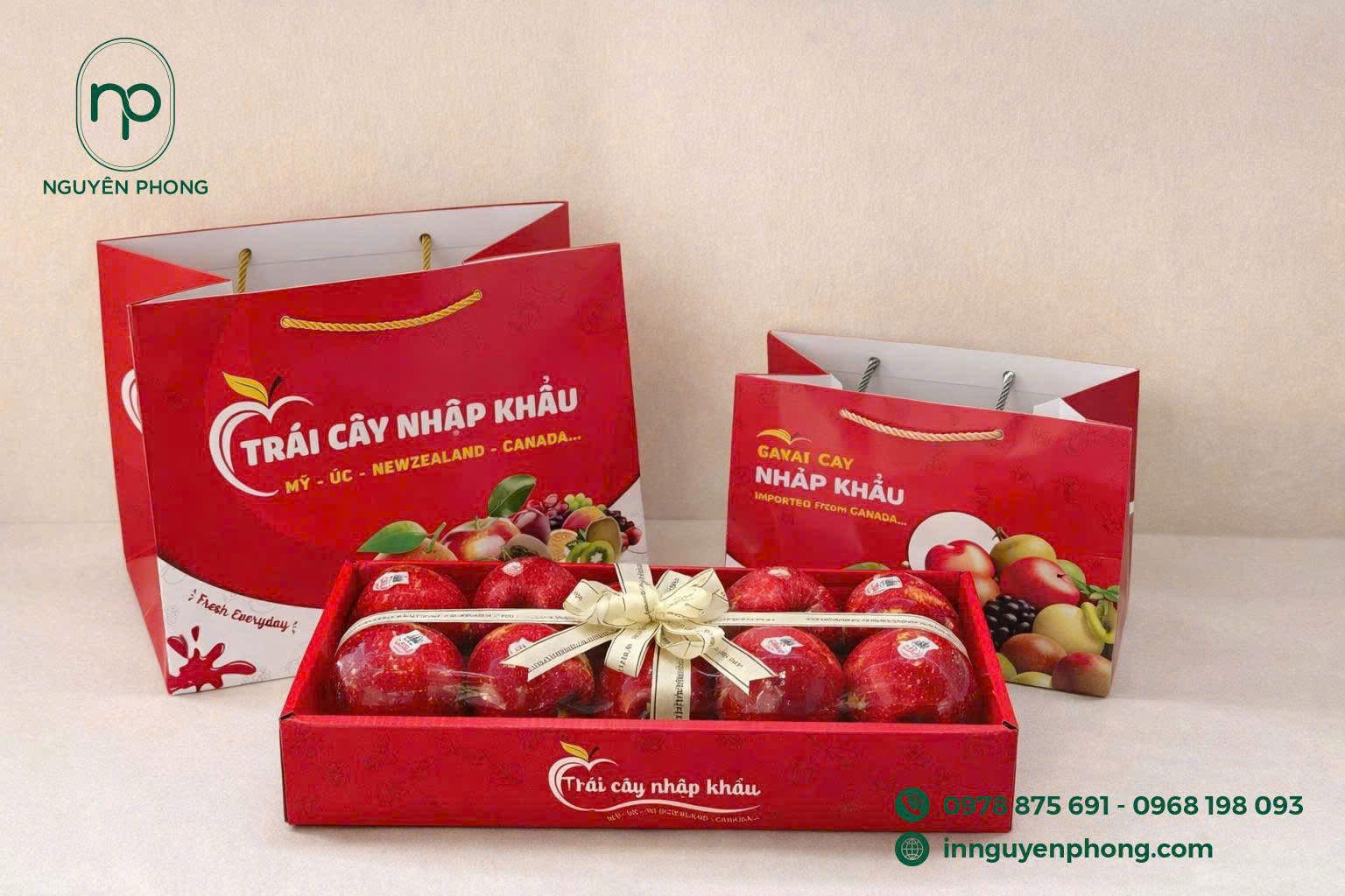 Mẫu túi giấy đựng hoa quả đẹp